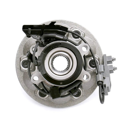 Front view of Front Left Wheel Bearing And Hub Assembly 6 Lug With ABS For 2004 2008 Chevy Colorado 4x4 and compatible models.