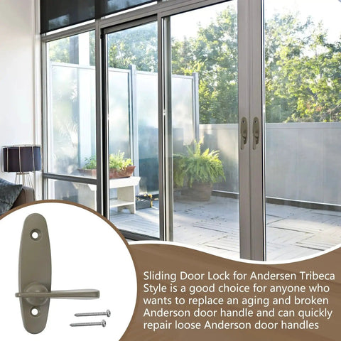 Thumb Latch Replacement Sliding Door Lock for Patio Doors Fits Narroline Gliding Perma Shield Gliding And Frenchwood Gliding Models Includes Fasteners for 2 Panel and 4 Panel Doors Durable Easy Install Hardware for Smooth Operation.