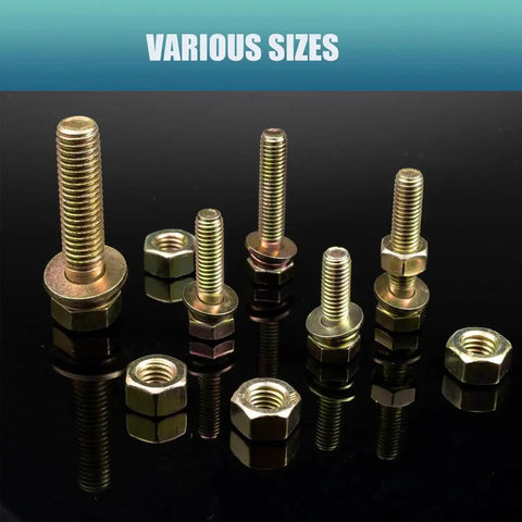 Heavy Duty Metric Bolt And Nut Set 705 Pieces M6 M8 M10 M12 Class 8.8 Hex Bolts And Nuts Zinc Plated Kit With 15 Common Sizes