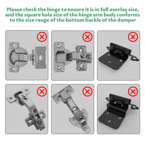 Cabinet Hinge Damper Pack Of 20 For Blum Straight Arm Full Overlay Hinges With Nickel Plated Finish Replaces 973A0500.01 Dampers