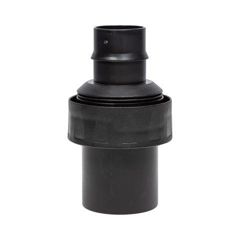 Close-up of connector for 12 Foot Vacuum Hose With 1.5 Inch Connector, Heavy Duty Vinyl Build For Flexible Reach And Easy Maneuverability