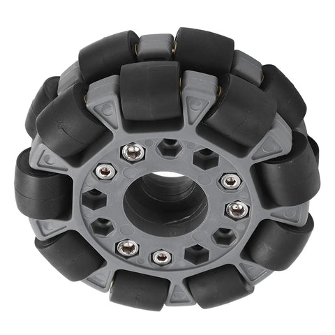 100mm Double Plastic Omnidirectional Wheel For Robots With 20Kg Load Capacity Rubber Roller Omni Wheel For 360 Degree Movement