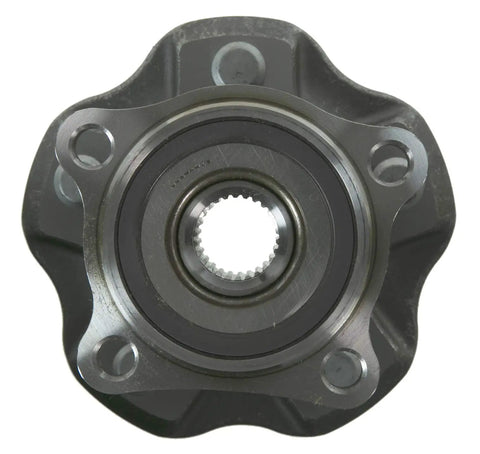 Model 512365 Wheel Bearing And Hub Assembly Fits Toyota Highlander 2014 To 2023 And Lexus RX350 RX350L RX450h RX450hL Sienna 2021 To 2022 Ride Ready Replacement Durable Bolt In, top view of wheel bearing mechanism.