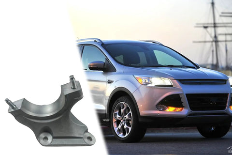 Right Side CV Axle Shaft Carrier Bearing Bracket Direct Fit Replacement For 2013-2016 Escape And 2013-2017 Fusion 1.6L EcoBoost RH Front Drive Shaft Bearing Seat CV6Z3K305C 2WD 4WD Compatible shown next to a Ford vehicle.