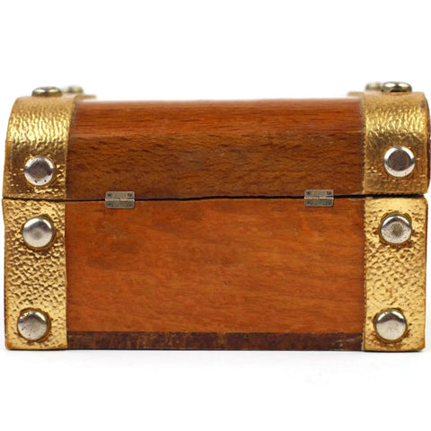 Wooden box with 1.2 Inch Miniature Iron Chest Hinges With Screws 50 Pack For Small Cabinets Jewelry Boxes DIY Crafts Antique Copper Finish Durable Hardware Accessories