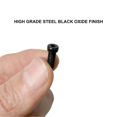 Pro Grade Torx Screw Set For Precision Tools And Mounts, Includes 6-48 And 8-40 Sizes, black oxide finish Torx screw in fingers.