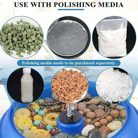 Polishing media options for High Frequency Vibration Tumbler Polisher For Jewelry, Stone And Metal Parts, 6.2L Drum