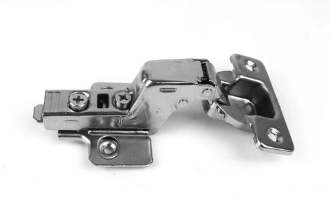 Single metal hinge from 10 Pack Inset Frameless Soft Close Hinges With 110 Degree 3D Adjustable Clip On Concealed European Hinges With Screws