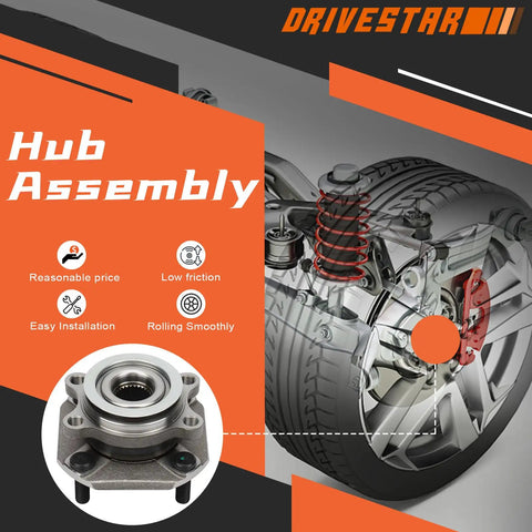 Front Wheel Hub And Bearing Assembly With ABS Encoder For Nissan Sentra 2007 2008 2009 2010 2011 2012 Front Driver Or Passenger Side 2.0L 4 Cylinder Engine 4 Lug