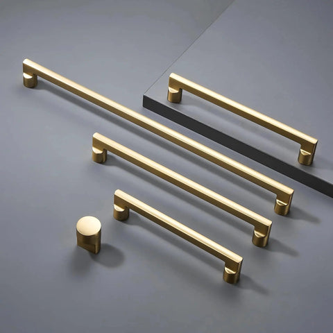 Champagne Bronze Cabinet Knobs 10 Pack Modern Gold Pulls For Cabinets And Dresser Drawers Zinc Alloy Durable Hardware