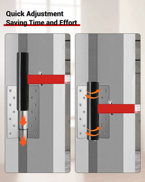 4 in 1 Hinge Gap Adjusting Wrench Kit for Cabinet and Door Alignment installed on a door hinge, showing adjustment capability.