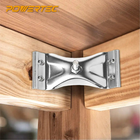 Kerf Mount Corner Brackets 4 Pack With Hardware For Table Legs And Aprons Built To Last installed on wooden table corner