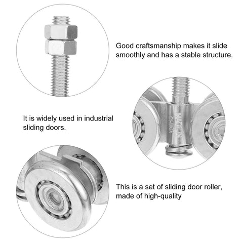 Heavy Duty Steel Sliding Door Pulley Wheel Set For Wardrobe Track Durable Industrial Grade Trolley Roller With 200Kg Load Capacity