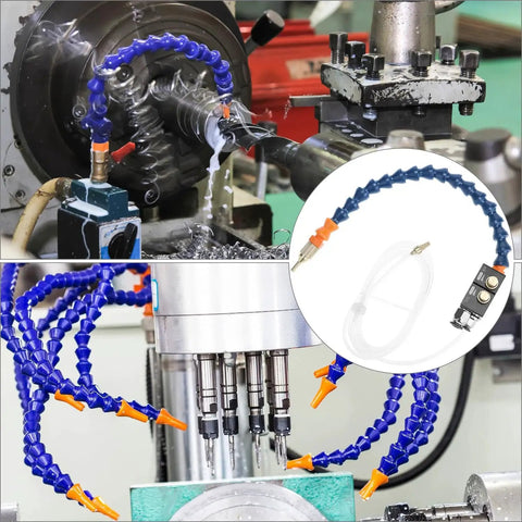 Mist Coolant Lubrication Spray System For CNC Lathe Milling And Drill Machines Boosts Cutting Speeds Extends Tool Life Slashes Coolant Use By Over Eighty Percent And Slashes Machining Costs While Keeping Work Areas Clean installed on CNC lathe