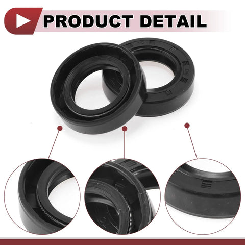 Five Pack Rotary Shaft Oil Seals High Pressure 25x42x10mm Black Nitrile Rubber 70 Durometer with product details view
