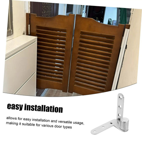 Hidden Door Hinge Set Pro Grade Stainless Steel Pivot Hinges For Concealed Doors And Bookcases Heavy Duty Design With Wide Opening Capability One Pair ARTIBETTER installed on wooden door