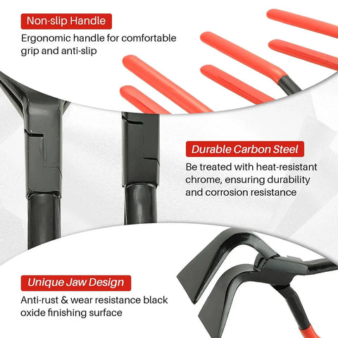 3 Piece Hand Seamers Sheet Metal Tools Set With Straight Jaw And 45 Degree And 90 Degree Benders showing ergonomic handles and carbon steel material