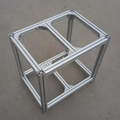 Aluminum frame using 2020 Series Aluminum Profile Connector Set for 6mm slot extrusions, perfect for 3D printers and CNC projects.