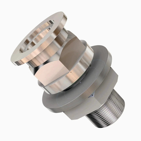 1 Inch Baseplate Feedthrough Bulkhead To KF25 Flange Adapter For Vacuum Chamber Wall With Flat Smooth Opening Fits 1 Inch Internal Diameter Hole
