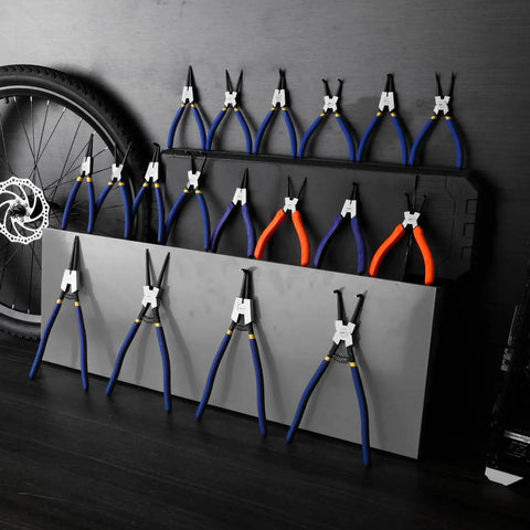 Heavy Duty 7 Inch External Snap Ring Pliers With 45 Degree Bent Jaw For Retaining Ring Removal And Installation CrV Steel