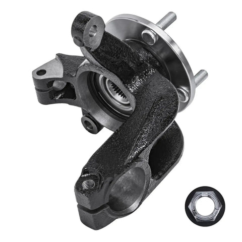Front 2-Piece Steering Knuckles With Wheel Bearing Hubs Assembly For 2006-2011 Ford Focus Replacement Kit Includes Two Front Steering Knuckles And Hub Assemblies