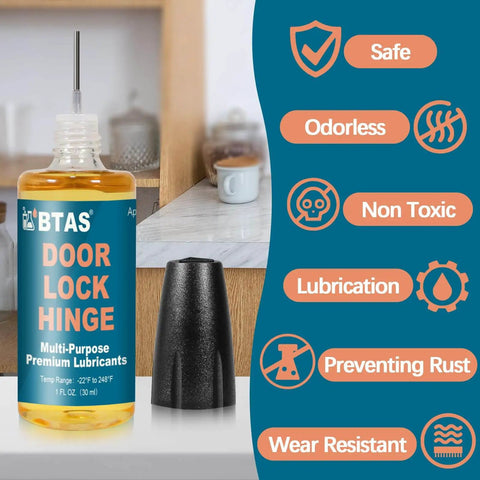 Door Lock And Hinge Lubricant Oil With Needle Oiler For Squeaky Keyholes And Hinges No More Squeaks Easy Quick Fix Long Lasting