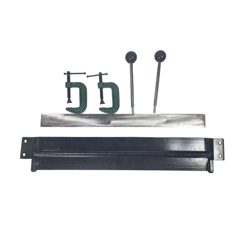 18-Inch Sheet Metal Bender With 18-Gauge Capacity, Heavy-Duty Portable Brake, dual-handle leverage, rust-resistant steel frame.