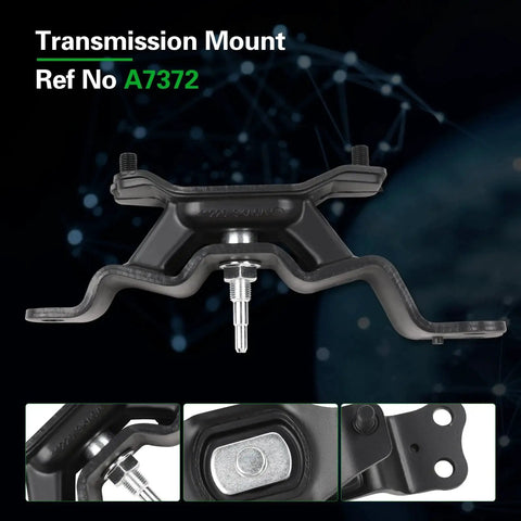 Heavy Duty Engine And Transmission Mount Kit For 2013 To 2024 Murano, 2013 To 2020 Pathfinder, 2014 To 2020 QX60, And 2013 JX35 3.5L V6 AWD with OE style brackets and Ref No A7372 transmission mount