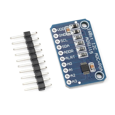 Four Channel ADS1115 16 Bit Analog To Digital Converter With I2C Interface And Programmable Gain Amplifier for Arduino Raspberry Pi