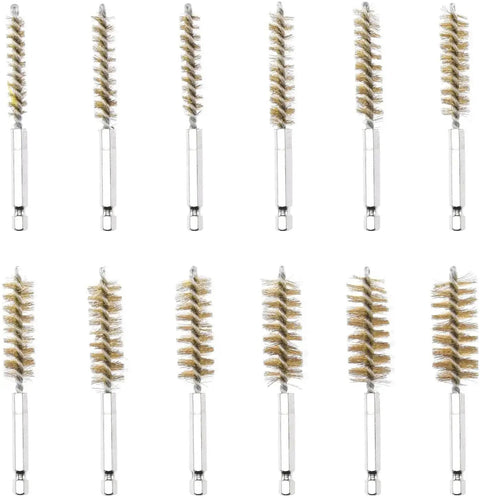 Wire Brush Drill Attachments With One Quarter Inch Hex Shank For Power Drill Or Die Grinder 38 Piece SAE And MM Brush Set