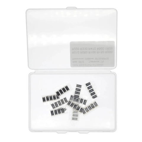 MERICDA 1W 2512 SMD thick-film resistor kit, 50 pieces, 10 values in clear case.