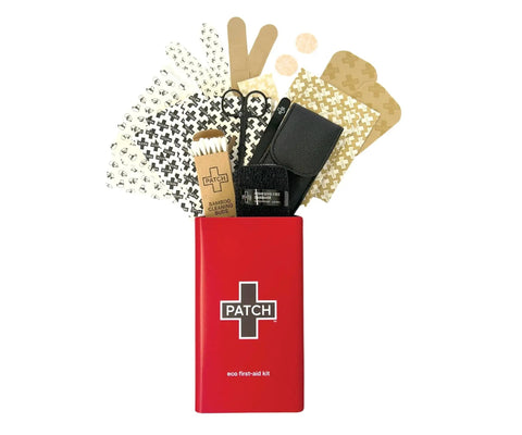 Eco First Aid Kit With Hypoallergenic Bamboo Bandages For Sensitive Skin, Assorted Large And Small Sizes, Latex Free, 77 Count