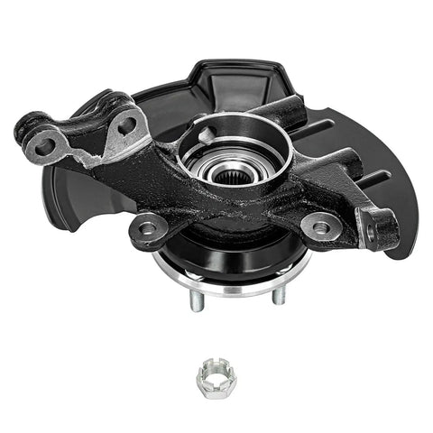 Front Steering Knuckles With Wheel Hub Bearings And Outer Tie Rod Ends Replacement Kit For 2007 2012 Hyundai Elantra With Four Wheel ABS DIY Ready OEM Quality Durable Performance