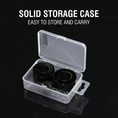 8 Piece Hole Saw Kit With Case 1 To Two And One Eighth Inches Includes Five Saw Blades Mandrel Two Drill Bits And Hex Key case view