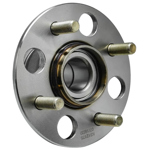 Side view of Pair Rear Wheel Hub And Bearing Assembly For Honda Civic 2001 To 2005 And Acura EL 2001 To 2005 4 Lug With ABS Replacement Kit Premium Quality Direct Fit Includes Two Hubs For Quick And Solid Install