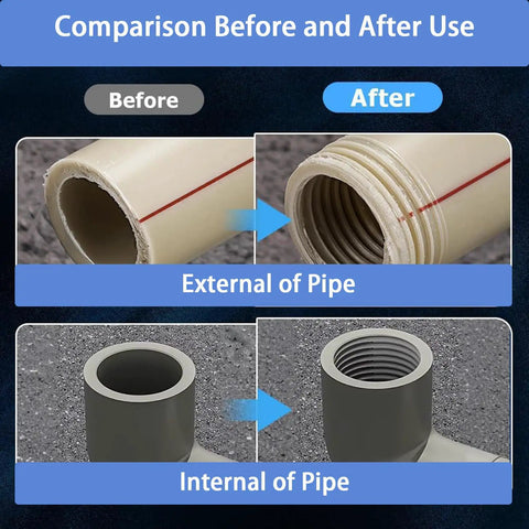 2026 New Pipe Tapping And Threading Tool For PVC Pipes One Half Three Quarter And One Inch Sizes Pro Grade Carbon Steel example use