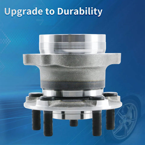 Side view of rear wheel bearing and hub assembly pair for Subaru Crosstrek 2016 2020 Impreza 2012 2019 with ABS and 5 lug mounts