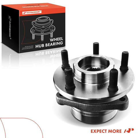 Front Wheel Bearing And Hub Assembly For 5 Lug Jeeps Wrangler Cherokee Comanche Wagoneer 1984 To 1989 4WD Models High Load Capacity Durable Replacement