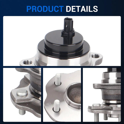 Close-up details of Rear Wheel Bearing And Hub Assembly For Toyota Highlander 2014 To 2020 And Lexus RX350 RX350L RX450h 2010 To 2019 With ABS 5 Lug FWD