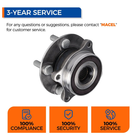 Front Wheel Hub Bearing Assembly 513287 For 2011-2017 Lexus CT200h, 2010-2016 Toyota Prius, And 2012-2015 Prius Plug-In