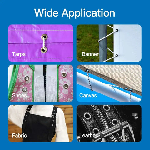 Heavy Duty Grommet Tool Kit With One Quarter Inch And Three Eighths Inch Punch Pliers for tarps, banners, canvas, fabric, leather
