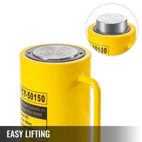 Close-up view of 50T Hydraulic Cylinder Jack With 6 Inch Stroke For Bending And Lifting On Trucks, featuring top and side details