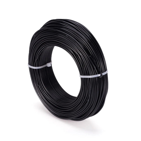 Black Aluminum Craft Wire 180 Feet 12 Gauge Bendable Wire For DIY Beading Jewelry Making, spool side view.