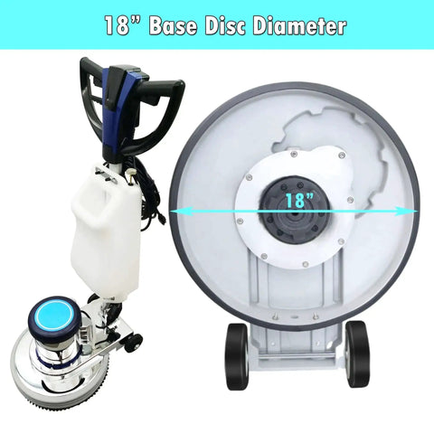 18 Inch Floor Scrubber Buffer Industrial Polisher For Commercial Use With 175 RPM 110V Heavy Duty Workhorse With Long 39 Ft Power Cord
