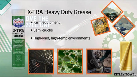 XTRA Heavy Duty Grease 14 Oz Tube For Auto, Truck, Industrial, Marine, Farm And Off Road Equipment Waterproof, Extreme Pressure