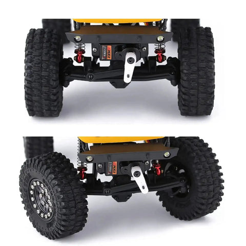 12G Mini Metal Gear Analog Servo for RC Models mounted on RC vehicle axle, compatible with Futaba JR, visible in close-up view