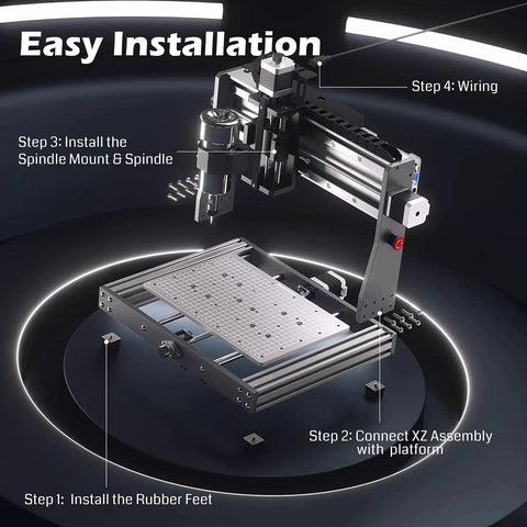 Pro Desktop CNC Router Kit With Offline Controller For Metal Wood Acrylic PCB Genmitsu 3020 PRO MAX V2 3 Axis Engraver assembly guide