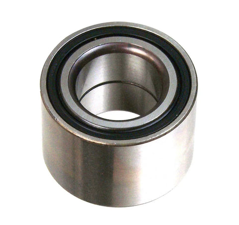 Close-up of a Pair Of Rear Wheel Bearing Assemblies For 2000 To 2008 Ford Focus With Rear Drum Brakes Aftermarket Replacement Modules
