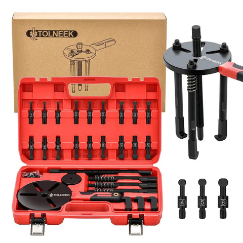 33-In-1 Bearing Puller Kit Upgraded Heavy-Duty Wheel Bearing Removal Tool And Blind Hole Puller Set With Non-Slip Handle Portable Case