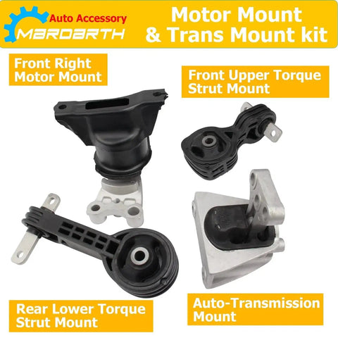 Set Of 4 Engine Mounts And Transmission Mounts For 2006 2011 Honda Civic 1.8L Automatic Direct Replacement OE A4530 A4534 A4543 A4546